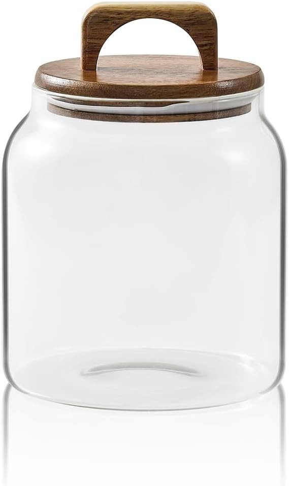 Glass Jars for Laundry Room Organization, Half-Gallon Laundry Pods Container,…