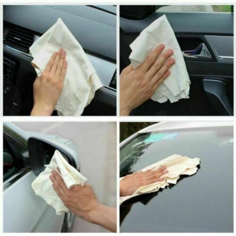 Car Cleaning Cloth Washing Absorbent Drying Shammy Towel Natural Chamois Leather