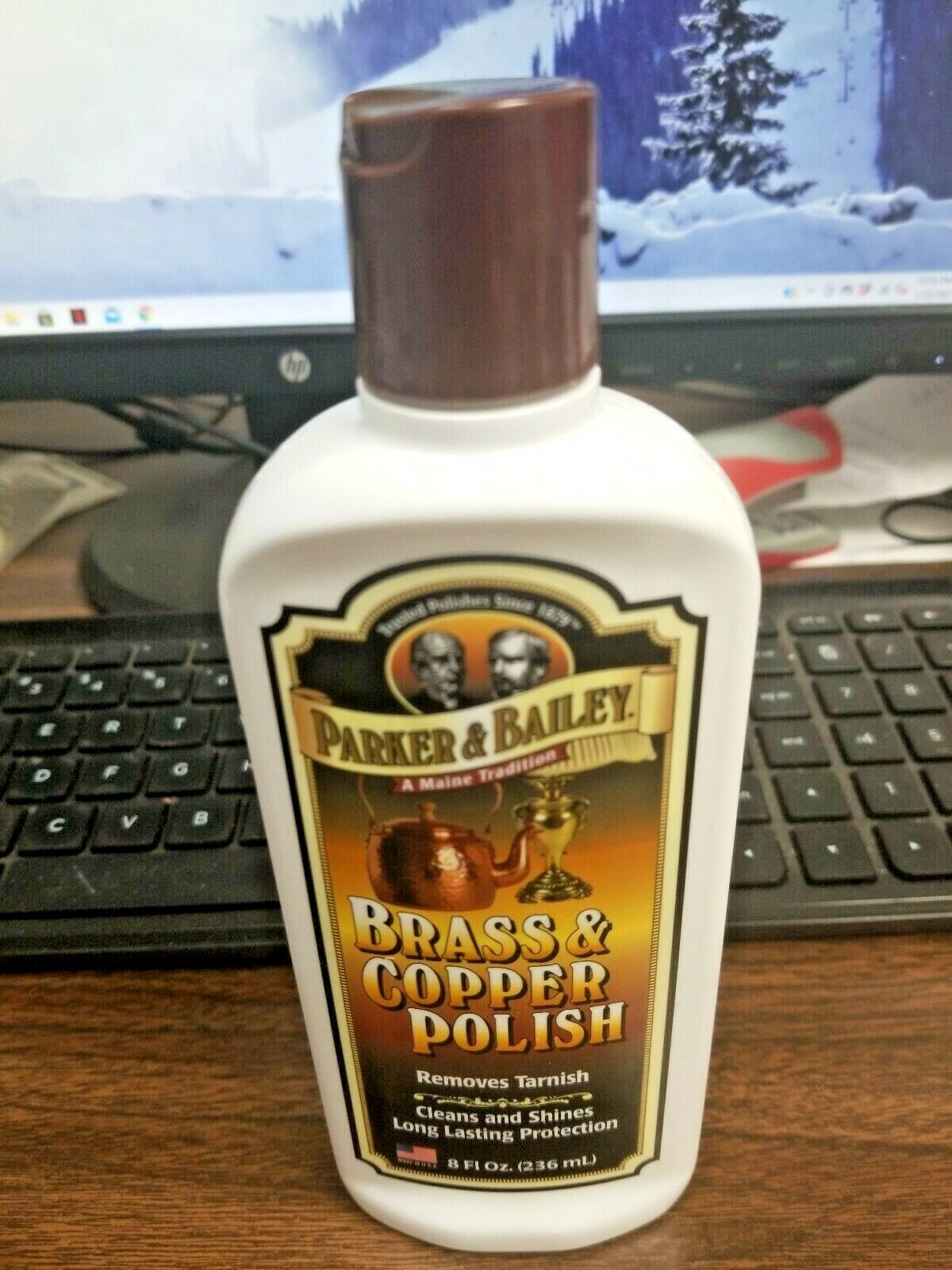 PARKER & BAILEY BRASS & COPPER POLISH CLEANER CLEANS, SHINES, PROTECTS (ONE)