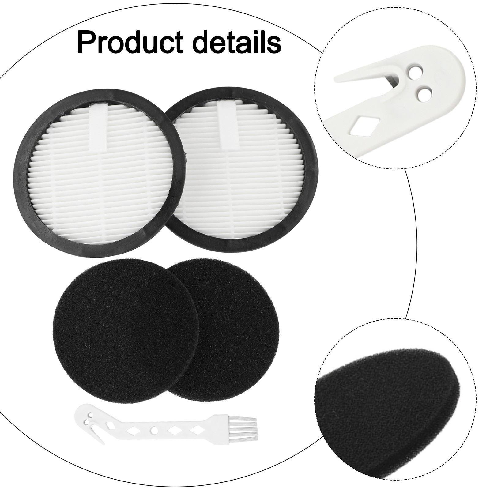 Vacuum Filters Home Cleaning Replace Every 2-3 Months Filtration 99.97%
