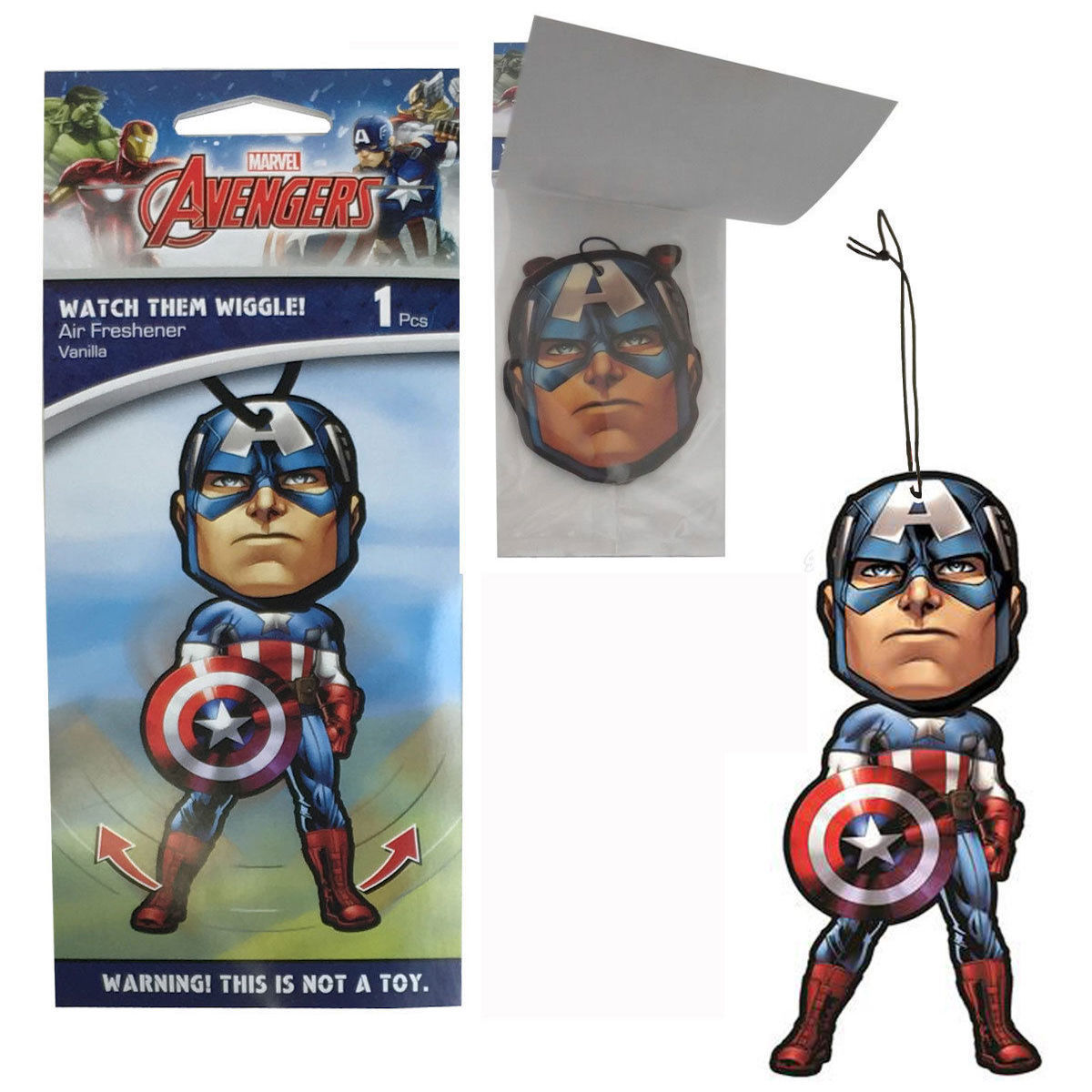 Marvel Captain America Car Accessories-Captain America Air Freshener Wiggler (1)