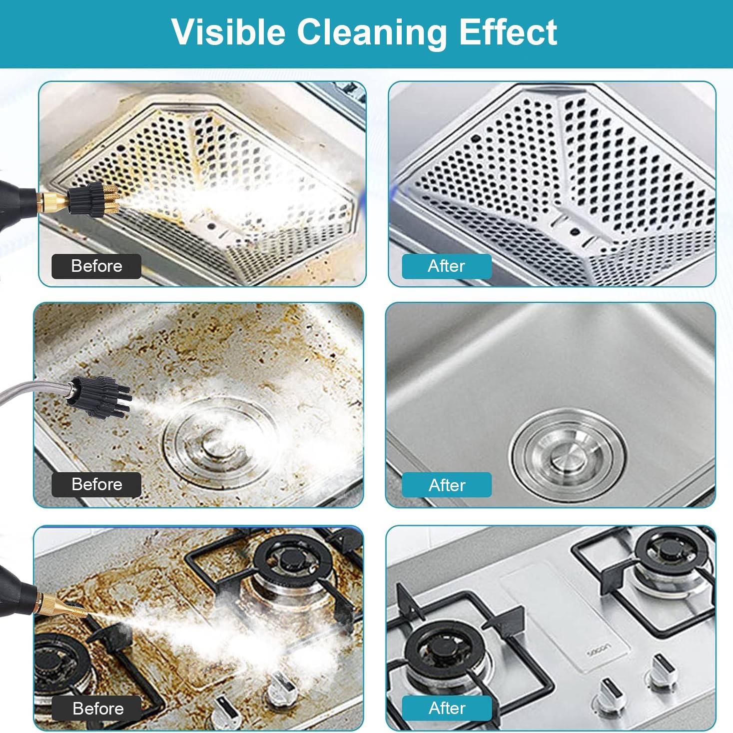 Handheld High Temp Steam Cleaner High Pressure Household Cleaning Machine 2500W