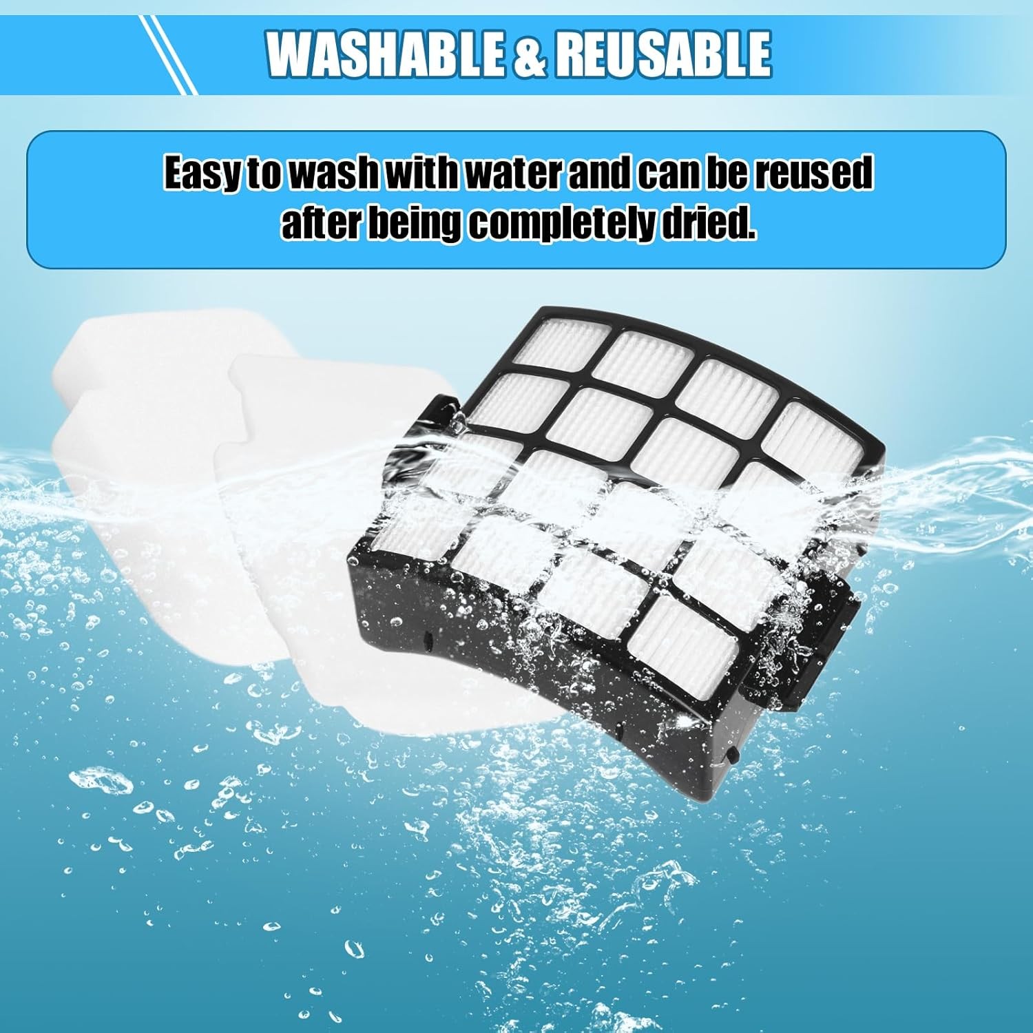 Replacement Shark AZ3002 Filters For Shark Stratos Duoclean Powerfins Hairpro
