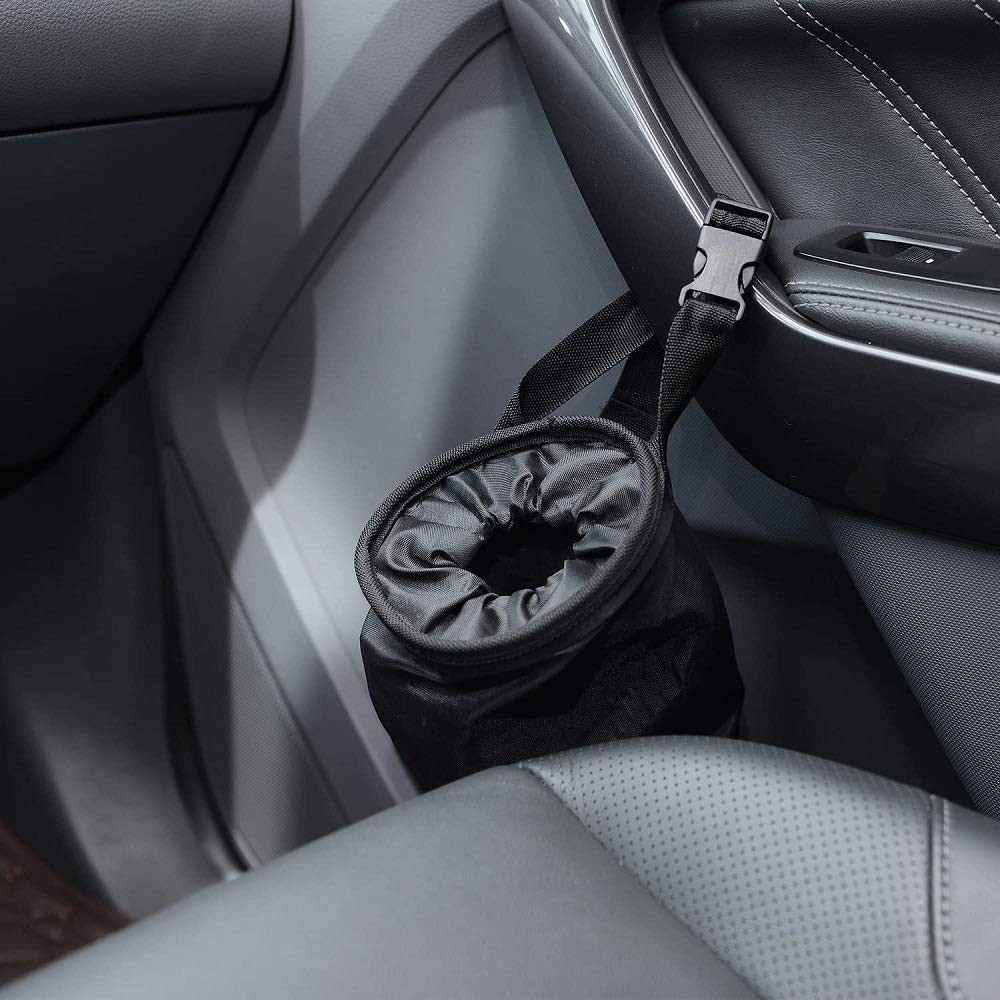 IPELY Universal Car Garbage Bag Back Seat Headrest 1 Count (Pack of 1), Black