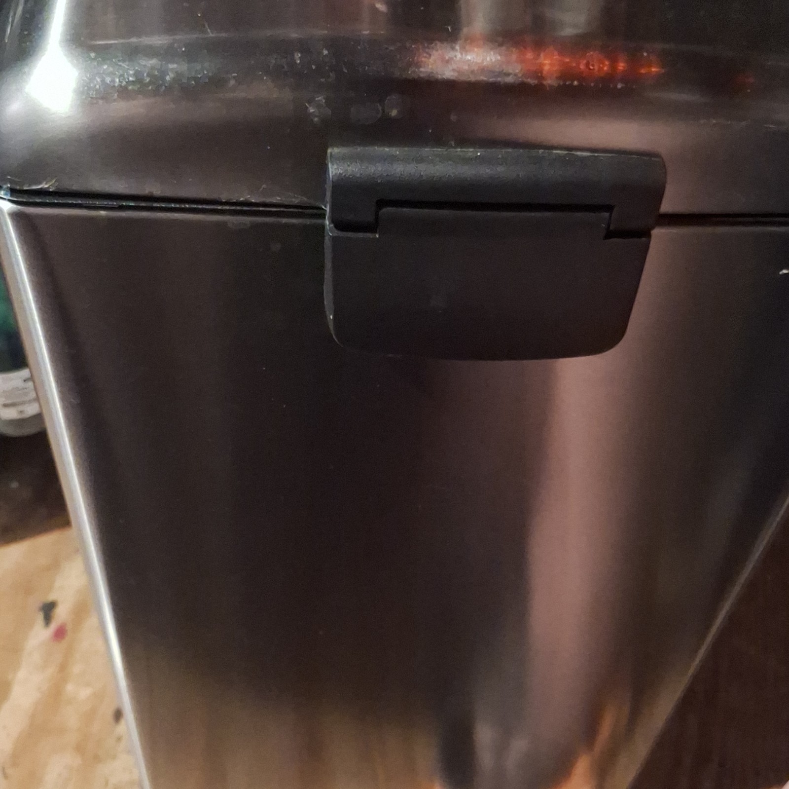 simplehuman Brushed Steel Step On Trash Can 10-20 gal Removable Lid Lock Kitchen