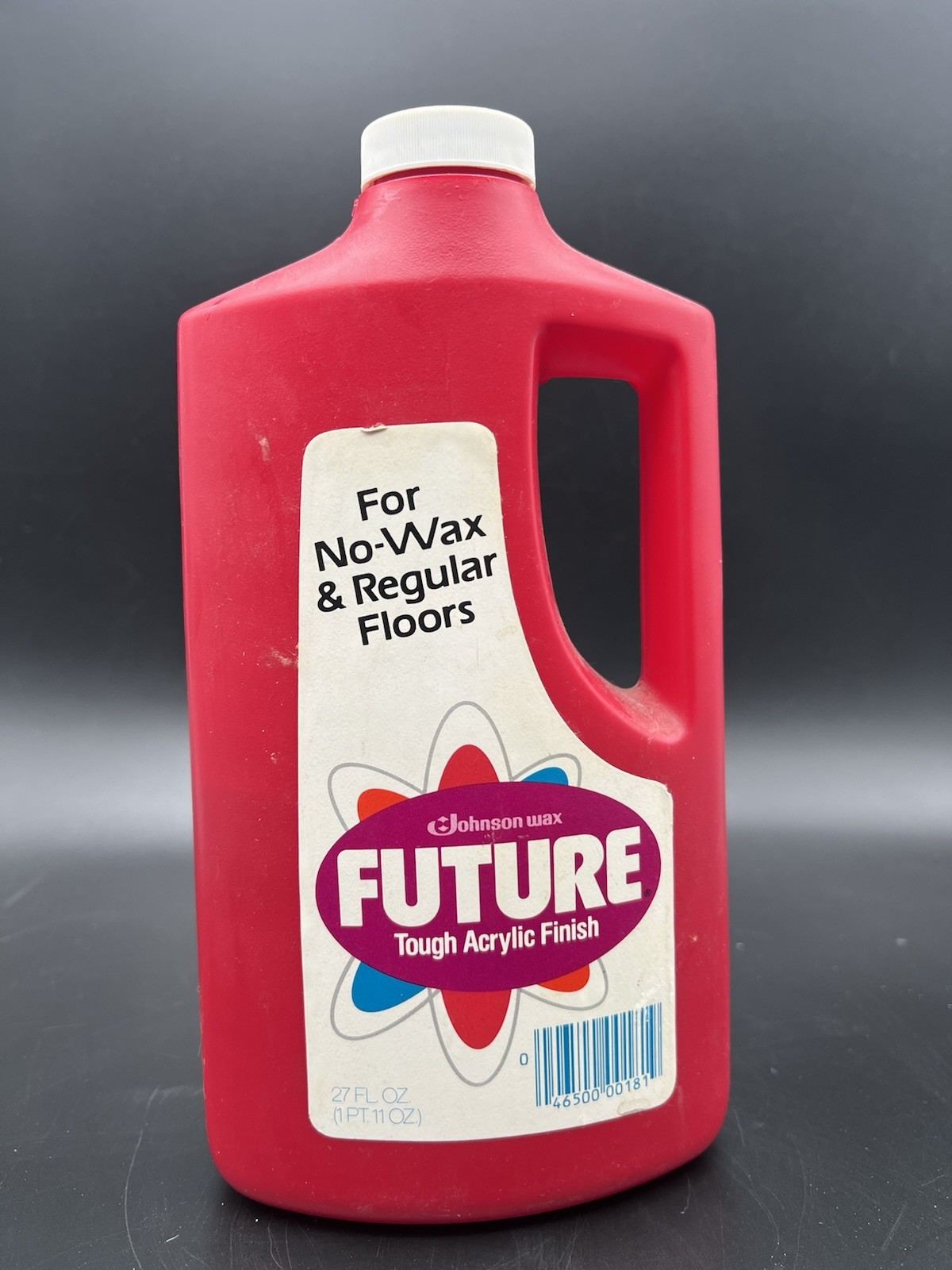 Vtg 1983 Future Tough Acrylic Finish Floor Polish 45% Full of 27 oz – Red Bottle