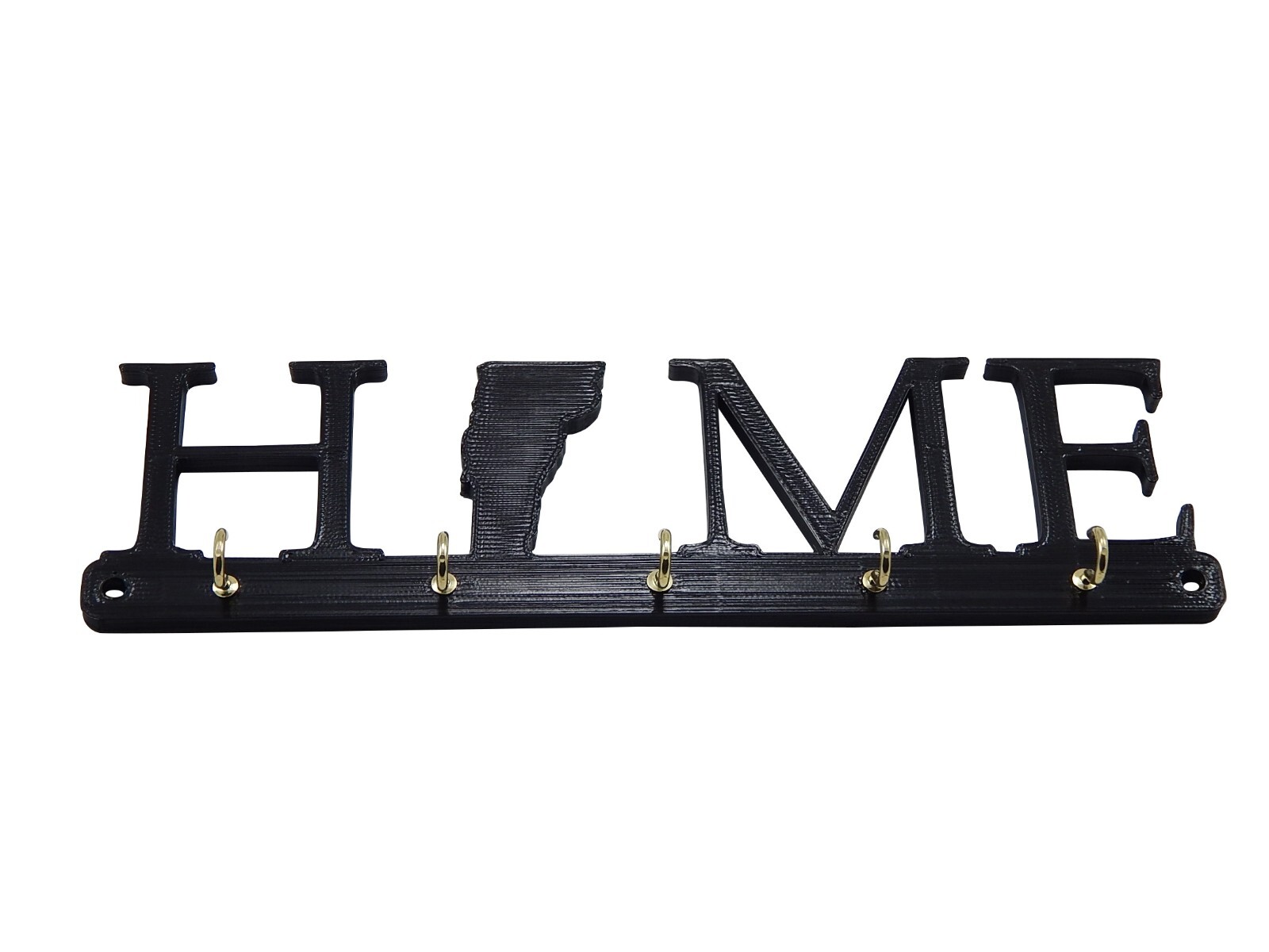 Vermont Home State Shape Key Holder Hanger Rack Hooks Housewarming Wall Gift