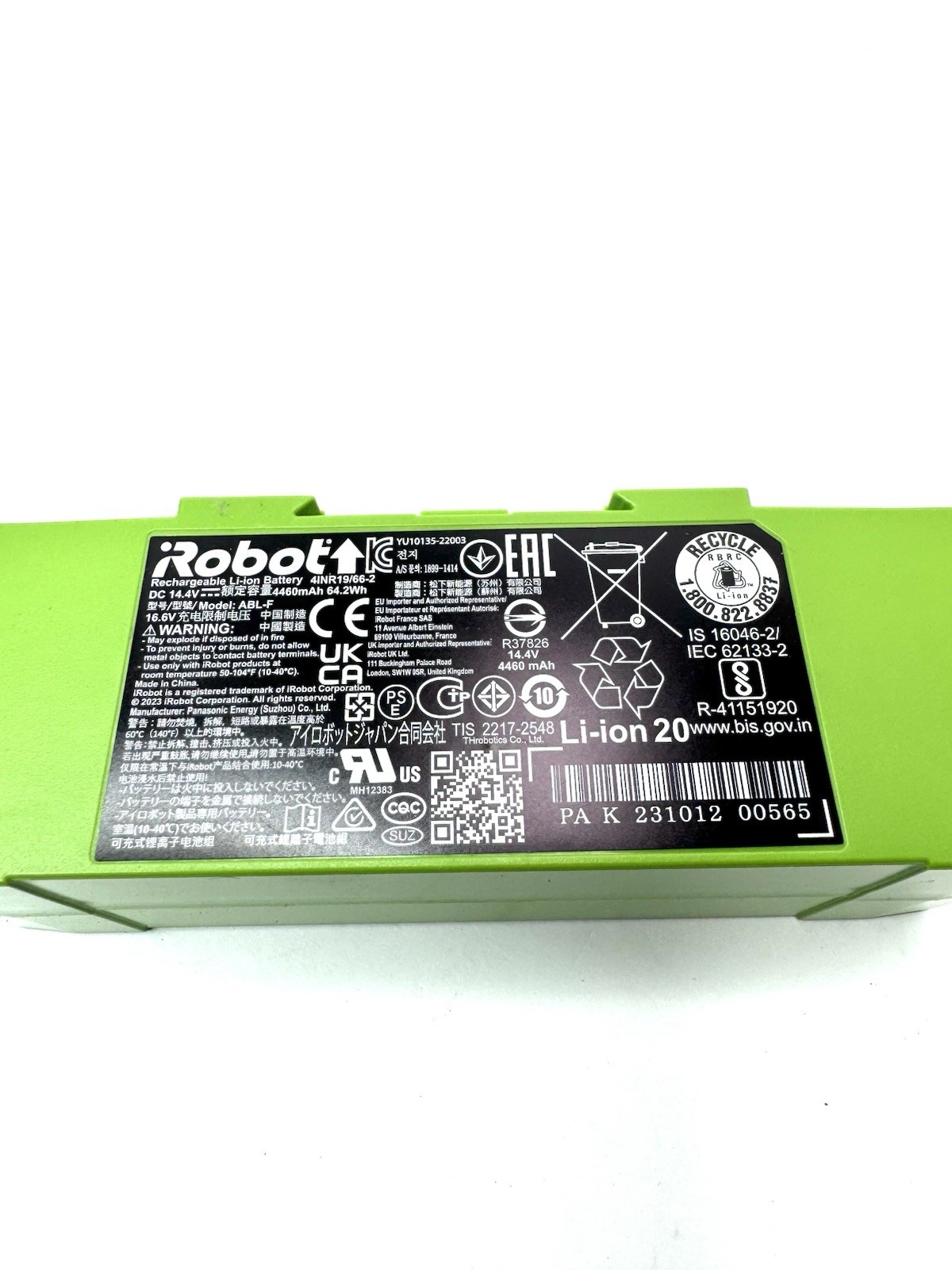 Genuine OEM Li-ion Extended Battery 14.4V 4460mAh for iRobot Roomba J9+ Combo