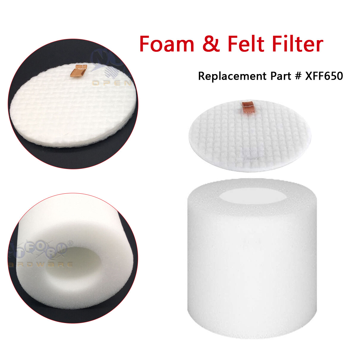 For Shark APEX DuoClean Electric Lift Vacuum AX950,AX951,AX952Felt + Foam Filter