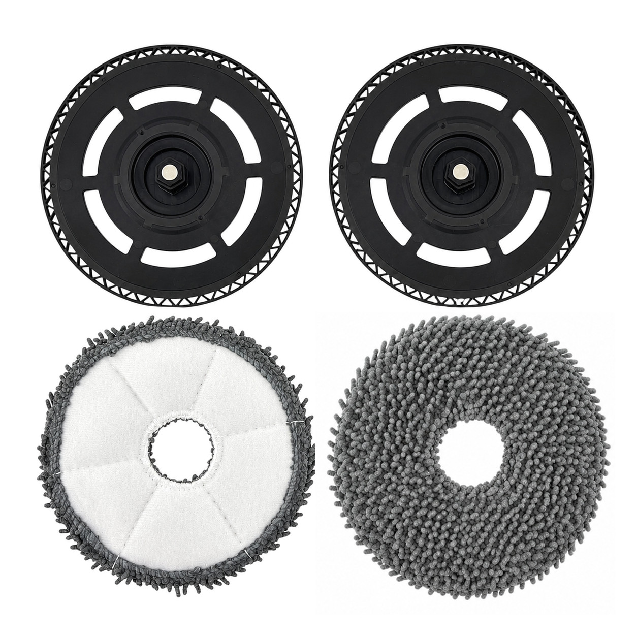 2 Pack Mop Pad Bracket + 2 Mop Pads for iRobot Roomba 405 4020 504 505 Vac Combo