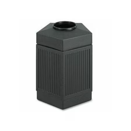 Safco 9486Bl Canmeleon 45 Gal Pentagon Outdoor Can, Black, None, Plastic, 24 In