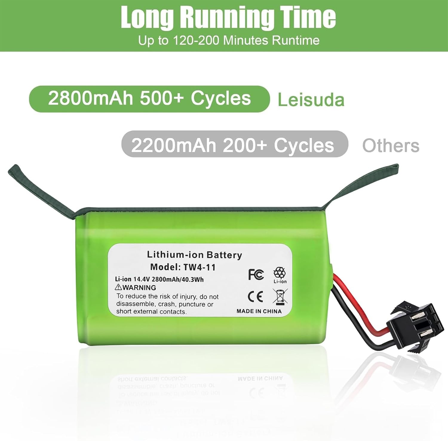 14.4V 11S Li ion Battery Replacement for Eufy RoboVac 11 11S 30 30C 15C 15T 12