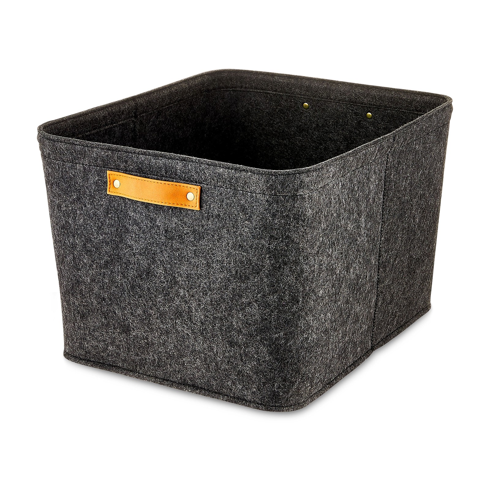 Medium Felt Decorative Storage Basket Oatmeal 15 in x 11.02 in x 7.87 in