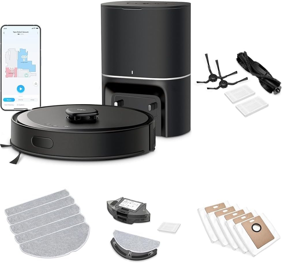 6000Pa Robot Vacuum Mop 3.5L Self Empty Station LiDAR 180min APP Remote Control