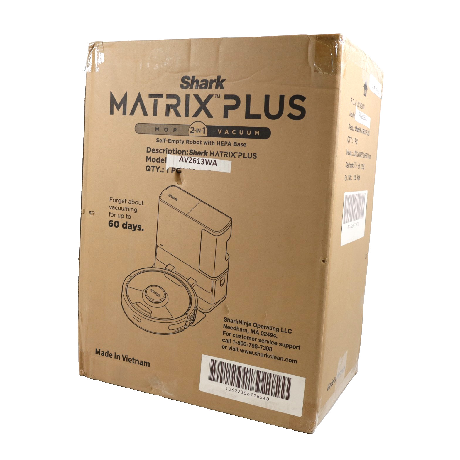 Shark Matrix Plus 2in1 Robot Vacuum & Mop w/ Sonic Mopping AV2613WA Wet&Dry