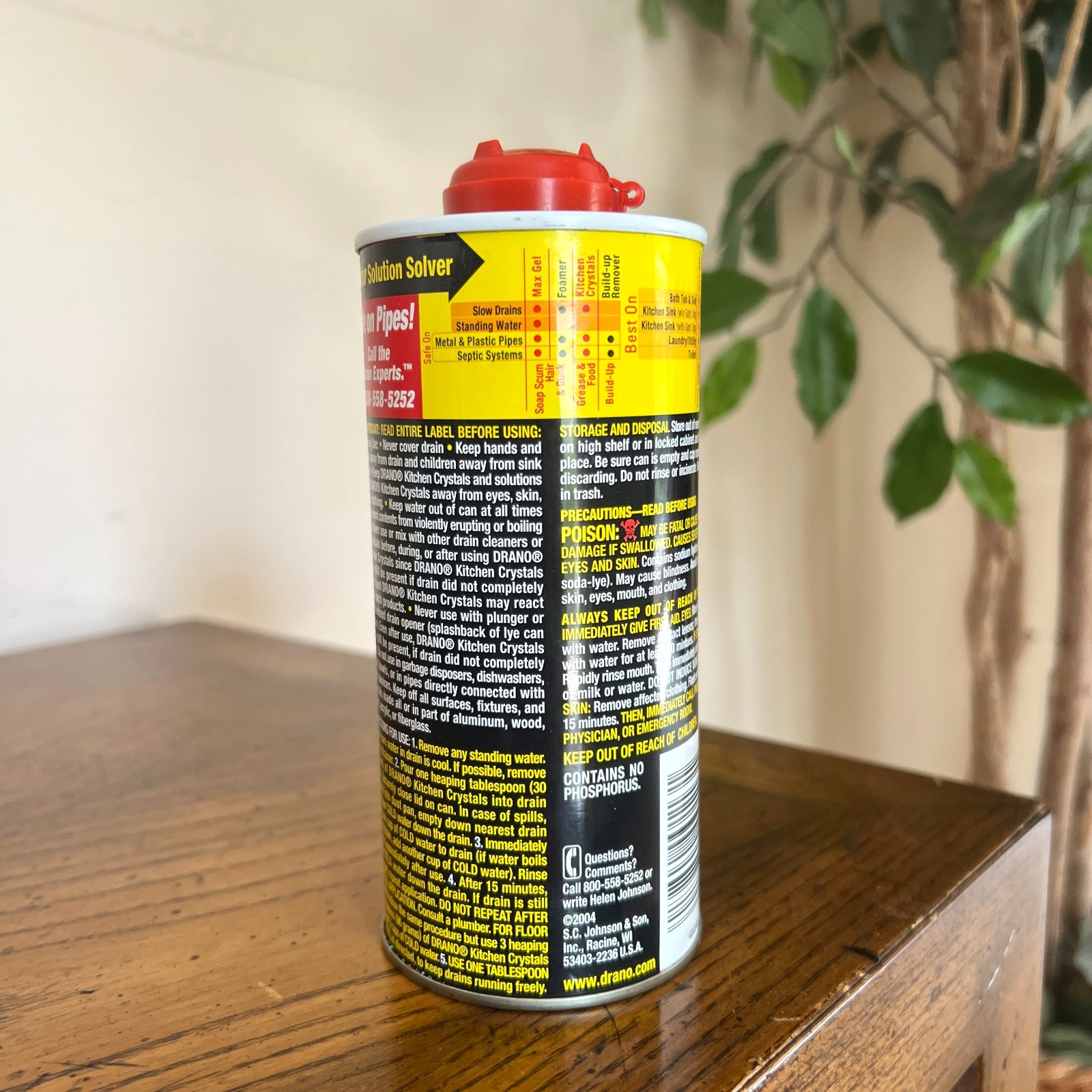 Drano Professional Strength Kitchen Crystals Sink Drain Clog Remover 18oz 2004