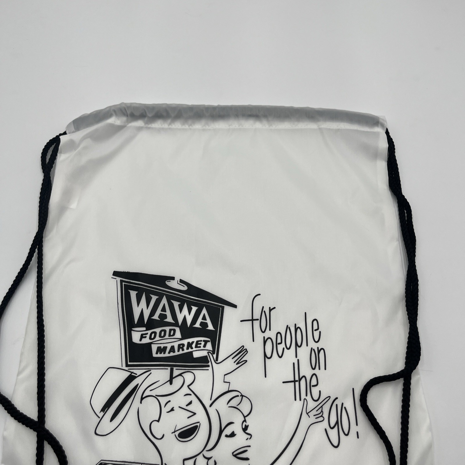 WAWA Reusable Drawstring Bag Brand New Black And White 2026