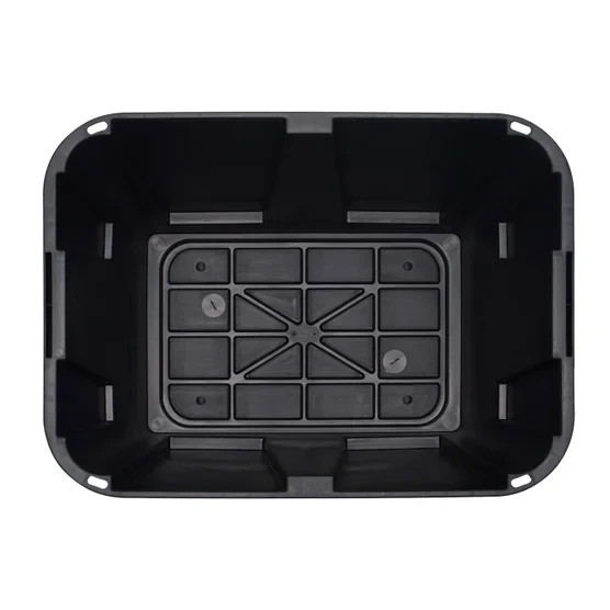 PLASTIC CONTAINERS BIN STORAGE BINS WITH LIDS STACKABLE TOTES 12 GALLON TUBS 4PK