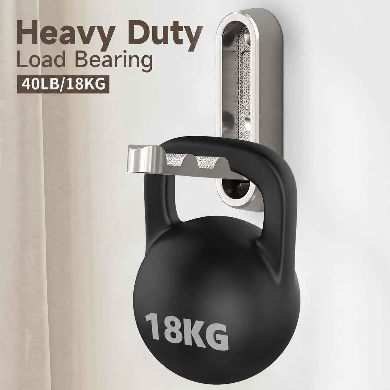 Foldable Wall Hooks Silver, 2 Pack Folding Coat Hooks, Screw Mounted | Heavy Dut