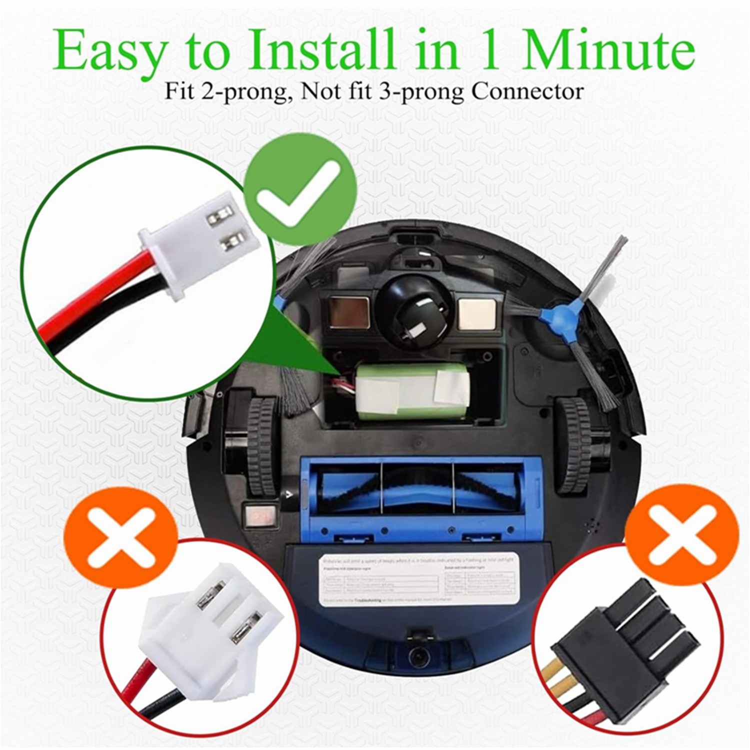 OEM Battery for Shark AI Robot R201 RV2001 RV2001WD RV2002WD RV2011DRUS AV2001WD