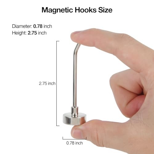 15 lb Heavy Duty Magnetic Hooks – 3 Inch Long Magnetic Cruise
