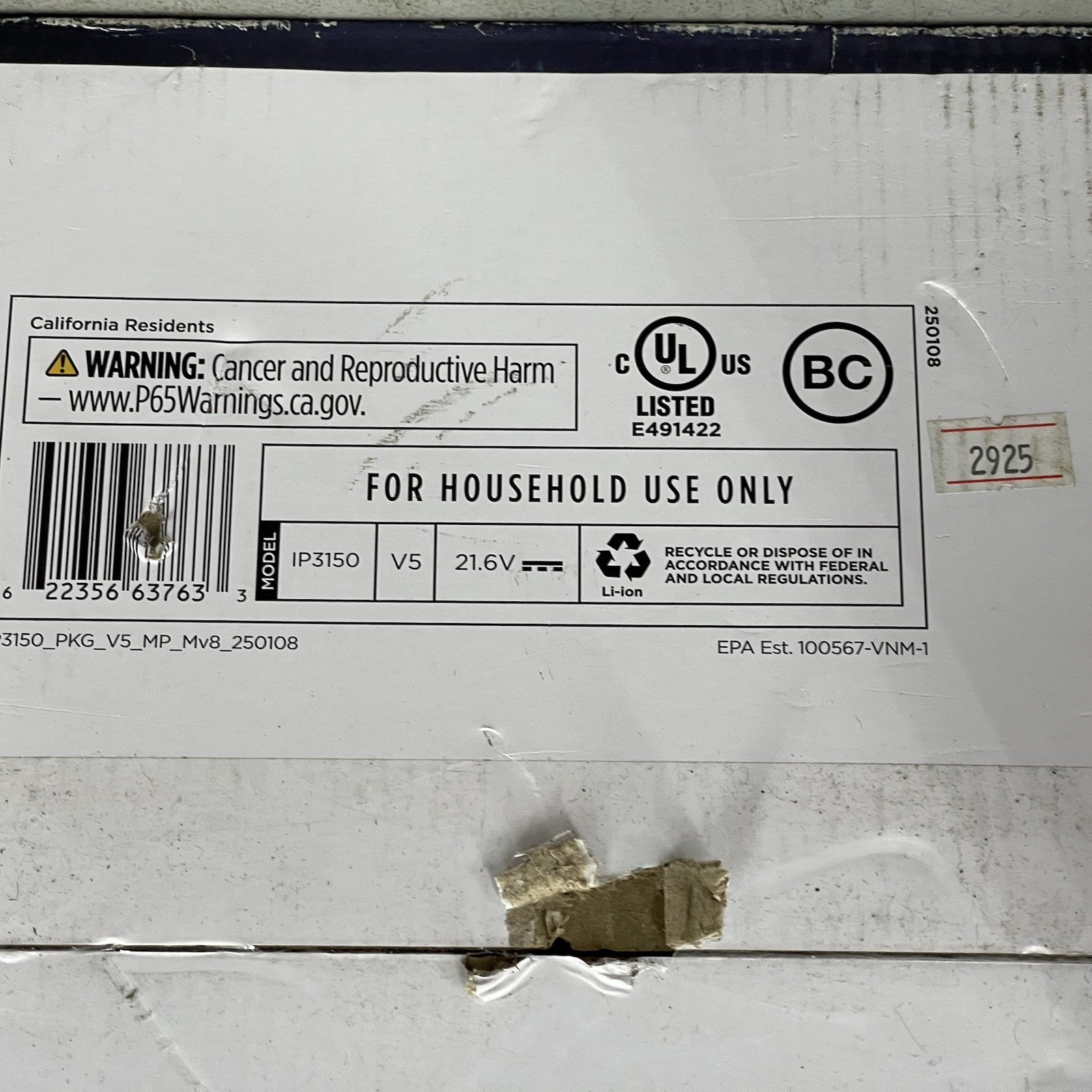 Shark PowerDetect Clean & Empty Cordless Stick Vacuum IP3150 | Open Box