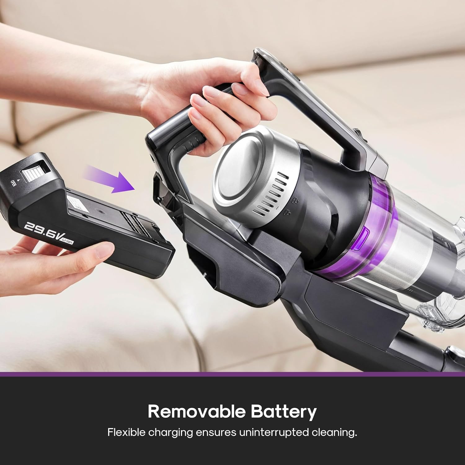 Eureka Cordless Vacuum Cleaner Lightweight, Stick Vacuum Rechargeable for Hardwo