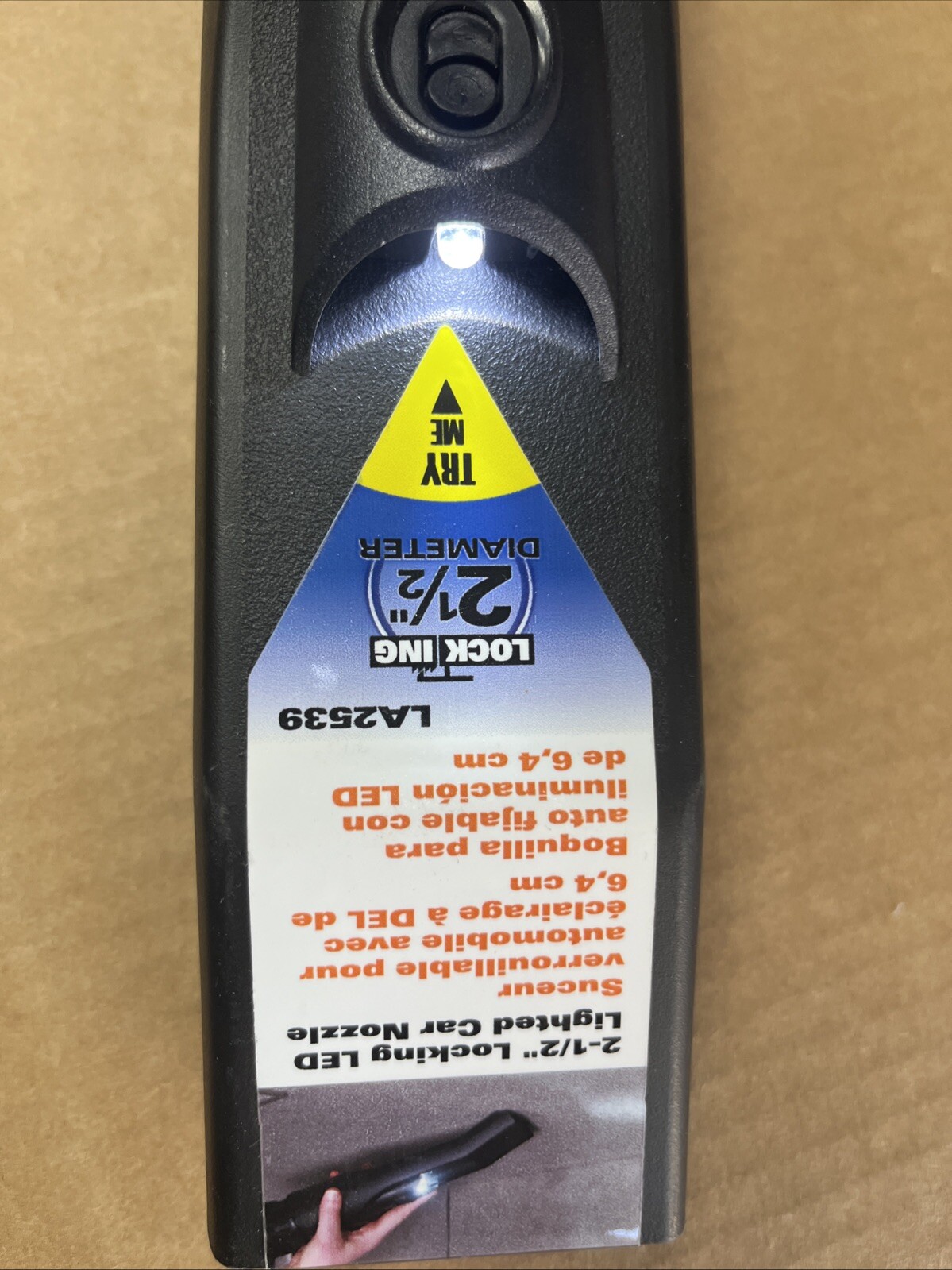 RIDGID 2-1/2 in. Locking LED Lighted Car Nozzle Accessory Shop Vac Attachment fo