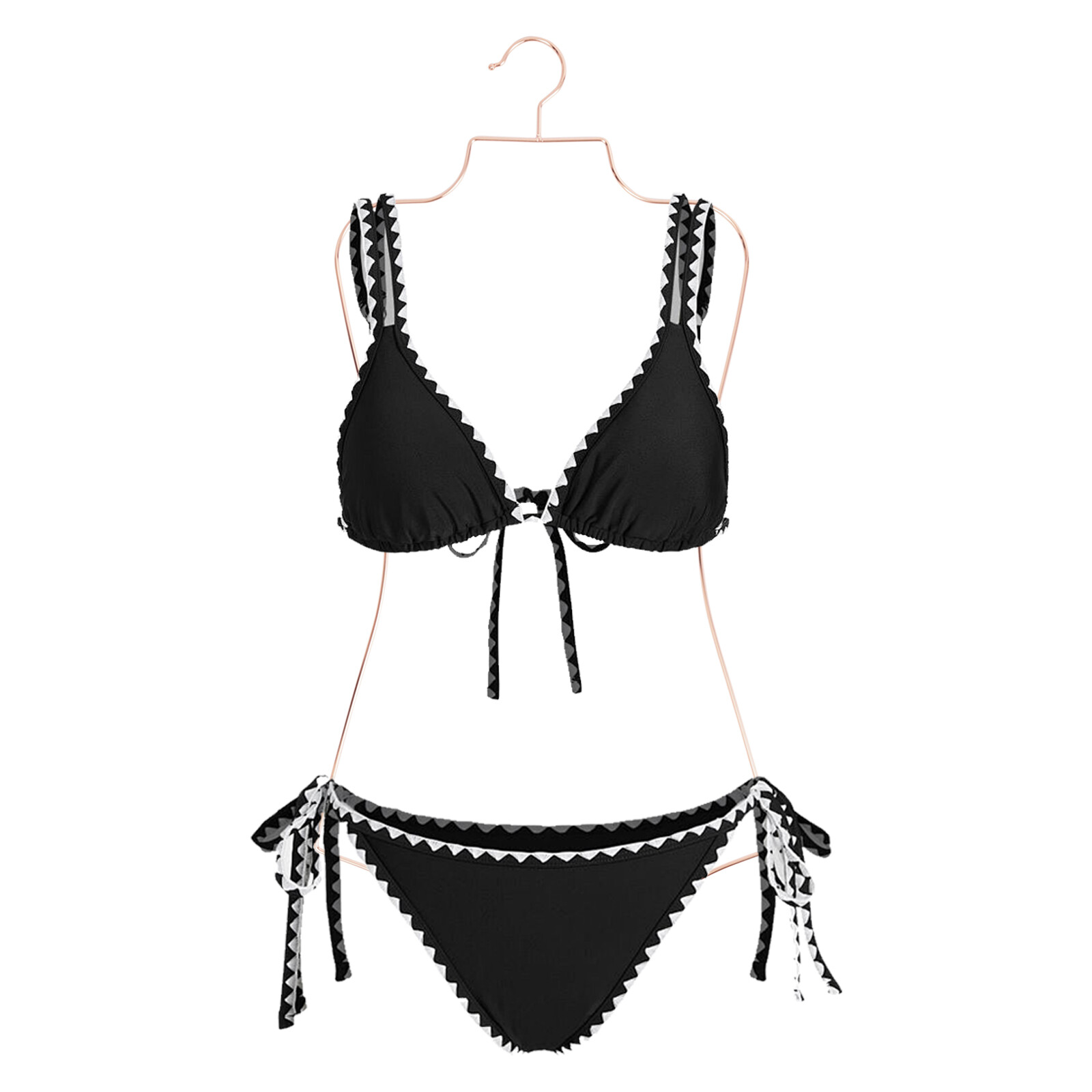 Rose Gold 10-Pack Body Shape Display Hangers for Swimwear and Lingerie