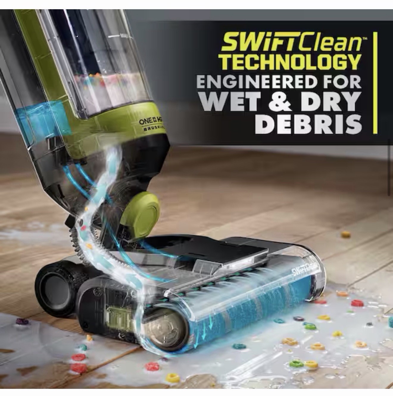 Ryobi ONE+ HP 18V Cordless SWIFTClean Wet/Dry Stick Mop and Vacuum