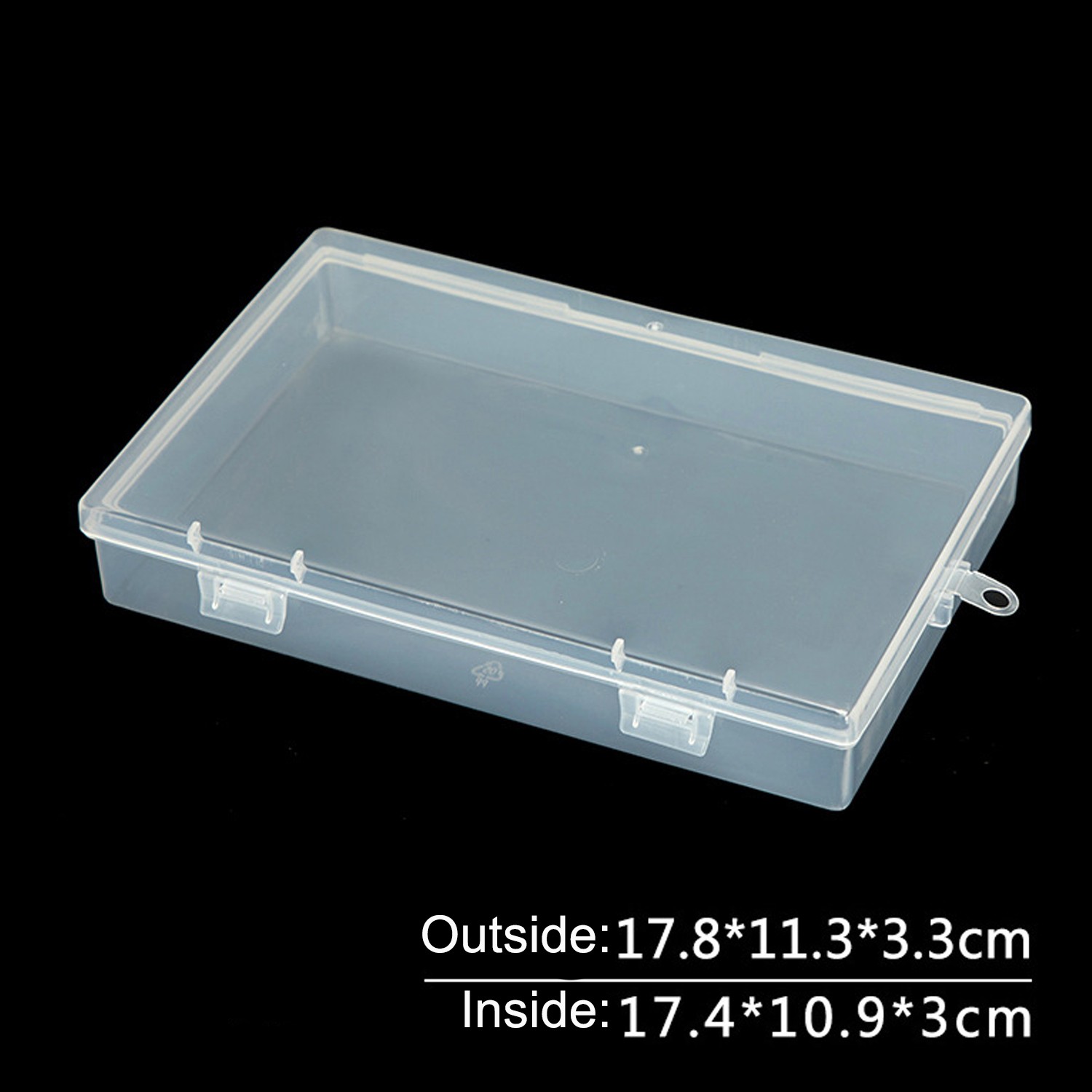 Clear Plastic Storage Container Boxes Box Hinged Lid DIY Arts Crafts Markers Pen