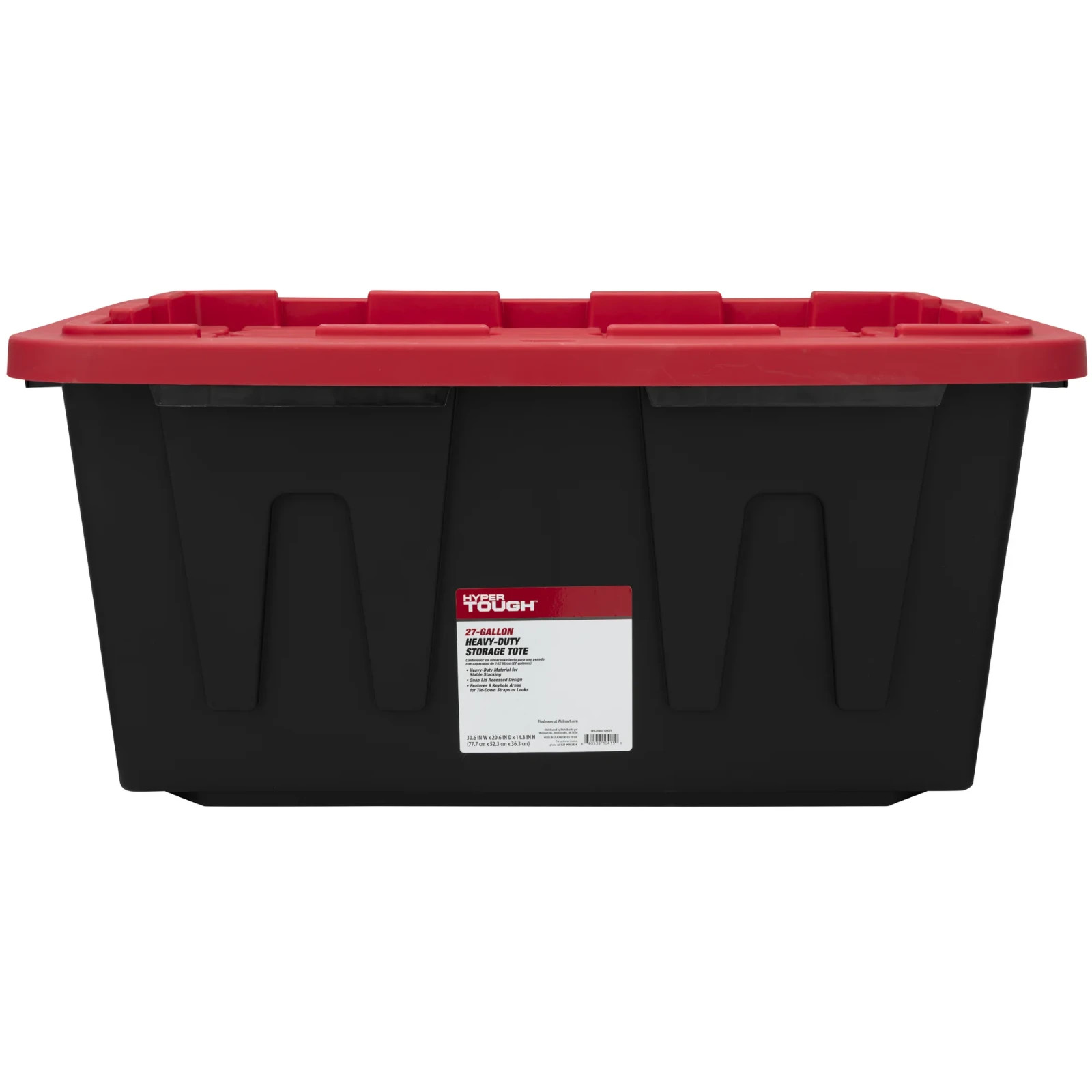 (Pack of 4) Hyper Tough 27 Gallon Large Storage Bin with Snap Lid,