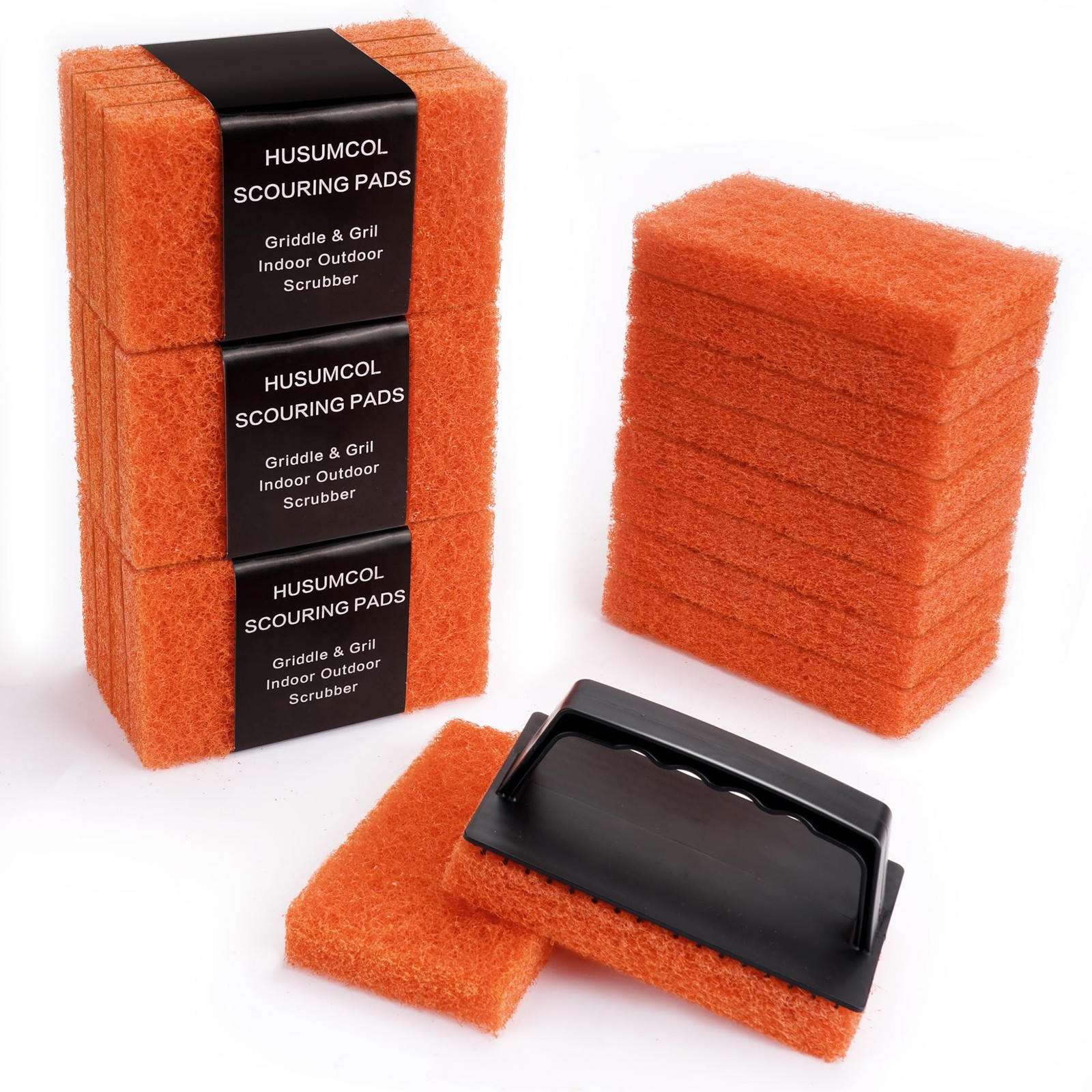 Griddle Cleaning Pads 22 Pack, Non-Scratch Grill Bathroom Scrub Pads