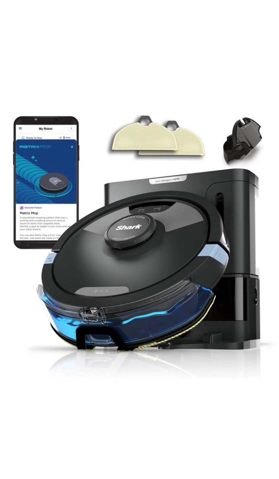 Shark AI Ultra RV2610WA 2-in-1 Robot Vacuum & Mop with XL 🆕HEPA-BOX BROKEN ⚠️