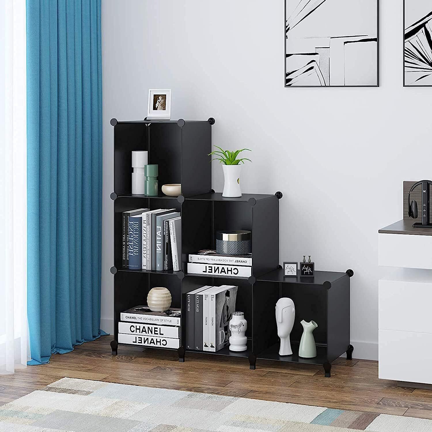 6 Cube Storage Organizer, Closet Organizer Bookshelf Bookshelf