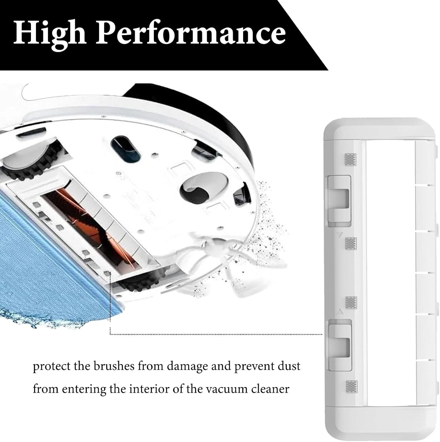 Main Roller Brush Cover Replacement for Xiaomi X20+ for Dreame L10s Pro Ultra