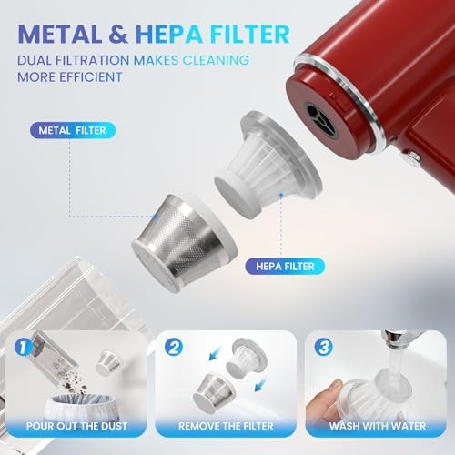 8000mAh Cordless Car Vacuum Cleaner, 80W High Power Handheld Vacuum with