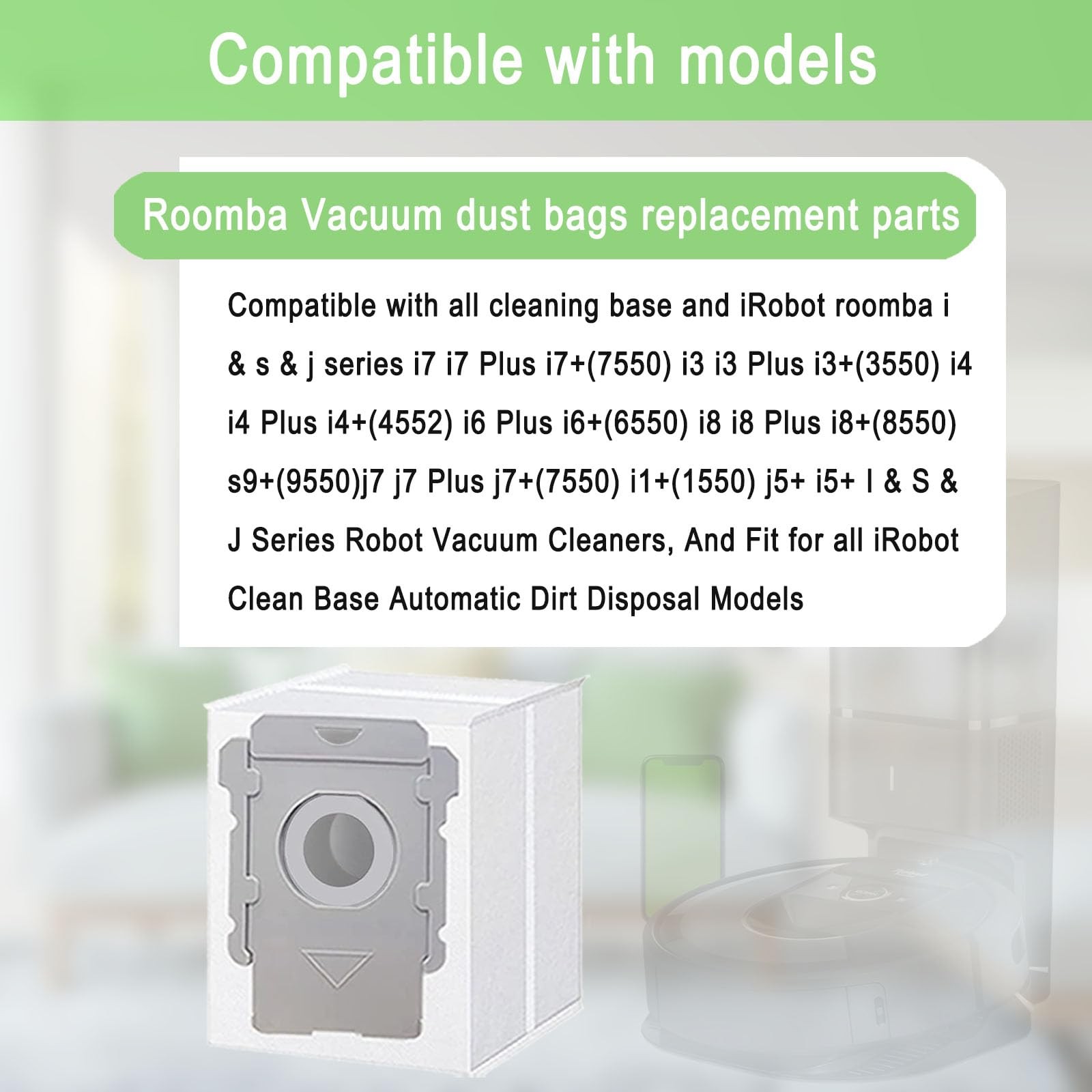 22 Pack Vacuum Bags for iRobot Roomba 104 105 405 504 505 705 Combo 10 Max i7…