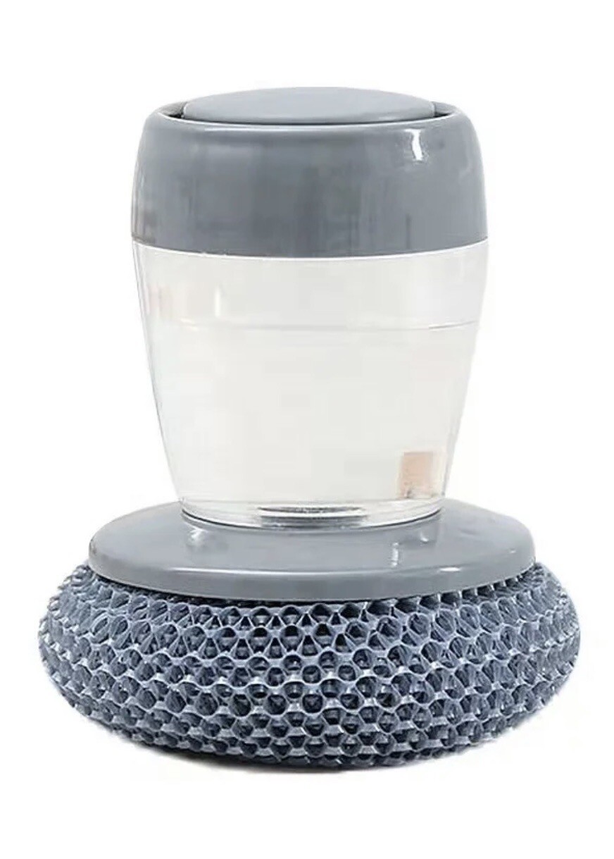 Kitchen Cleaning Brush Soap Dispensing Palm Tools Dishwashing Pot Pan Scrubber