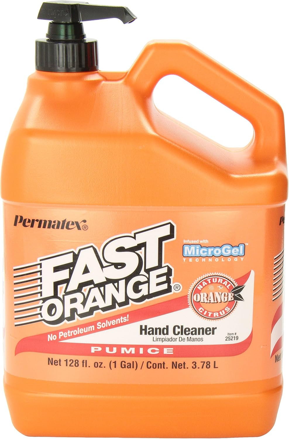 Fast Orange Permatex 25219 Pumice Lotion Hand Cleaner with Pump, 1 Gallon (Pack