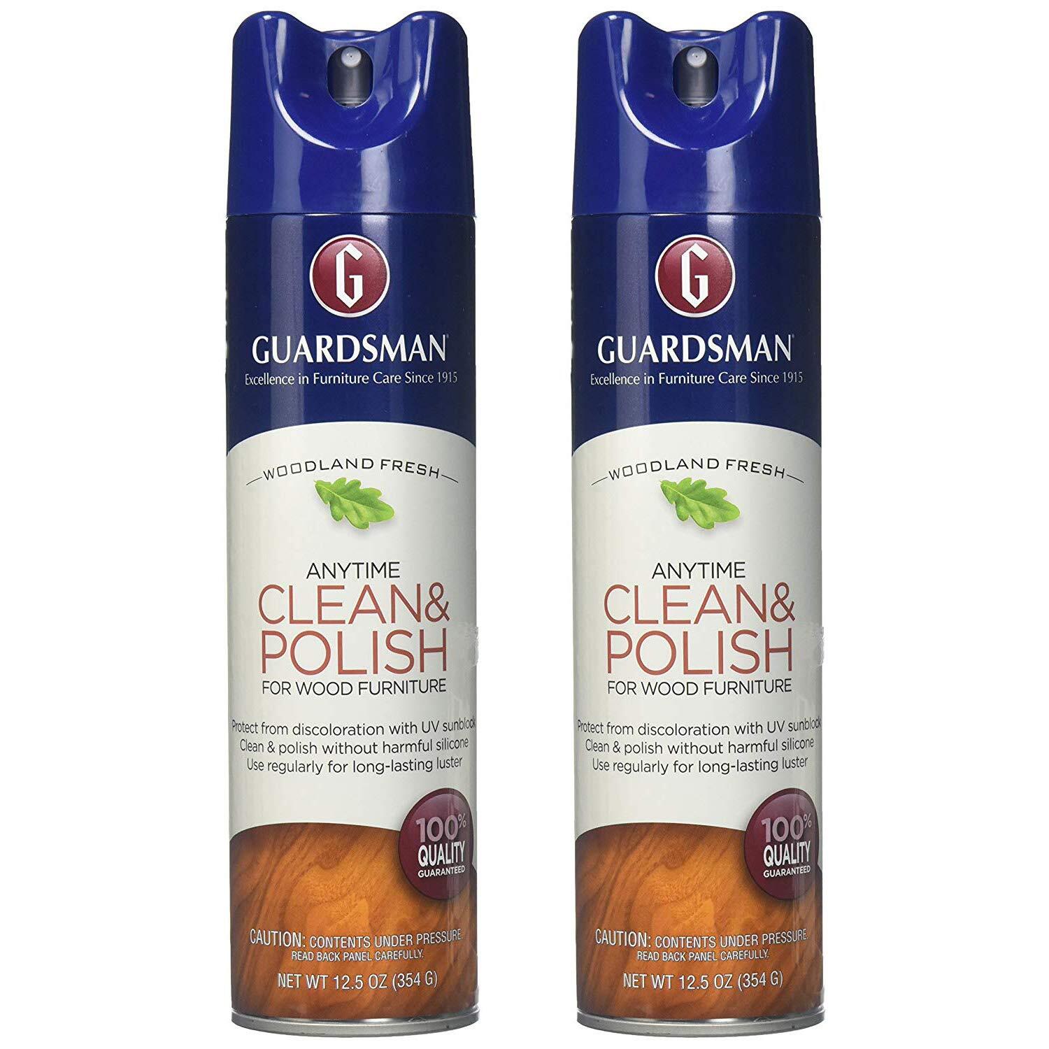 Guardsman Wood Furniture Clean Polish 12.5 oz Silicone Free UV Protection 2 Pack