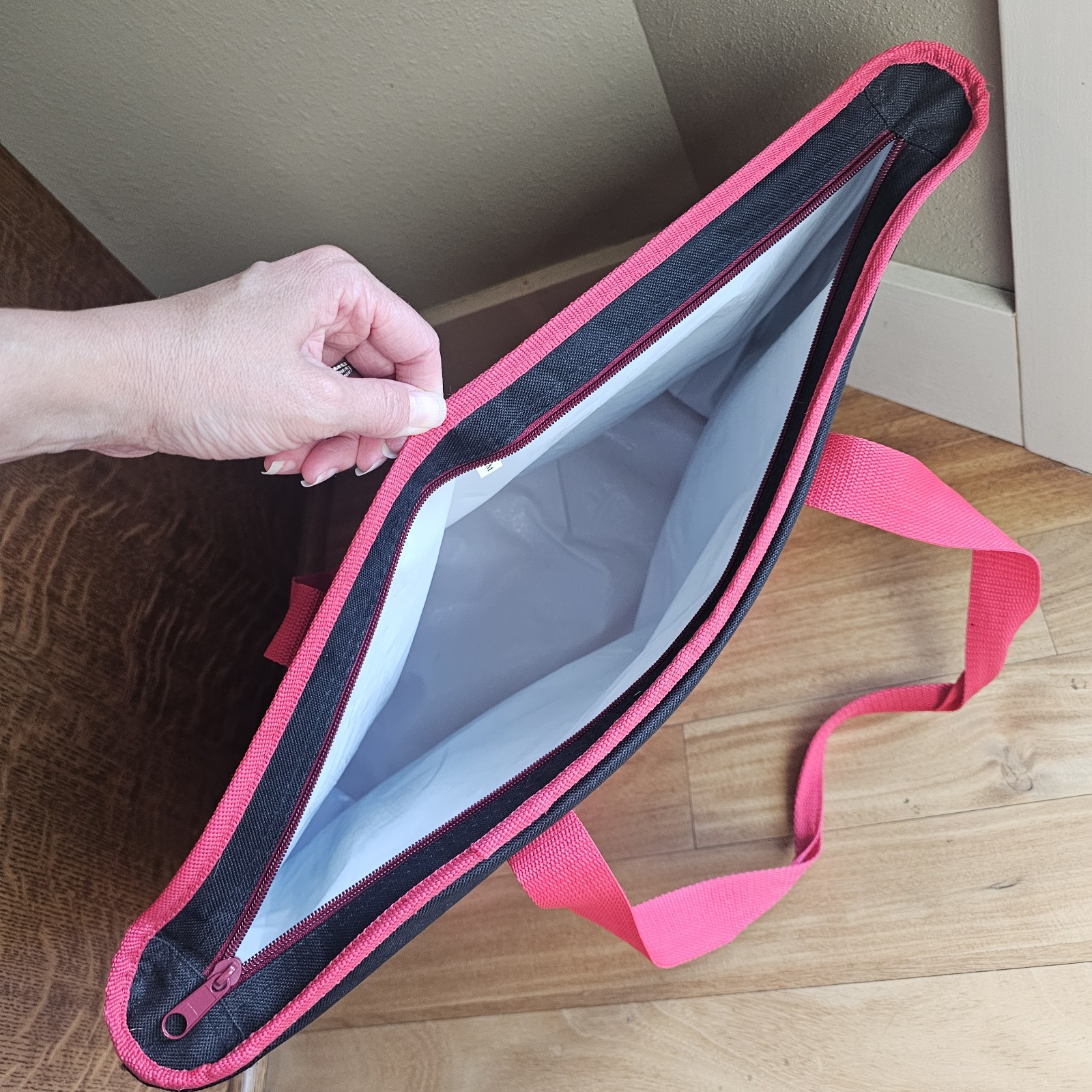 Trader Joe’s Tote Reusable Cooler Bag black and white