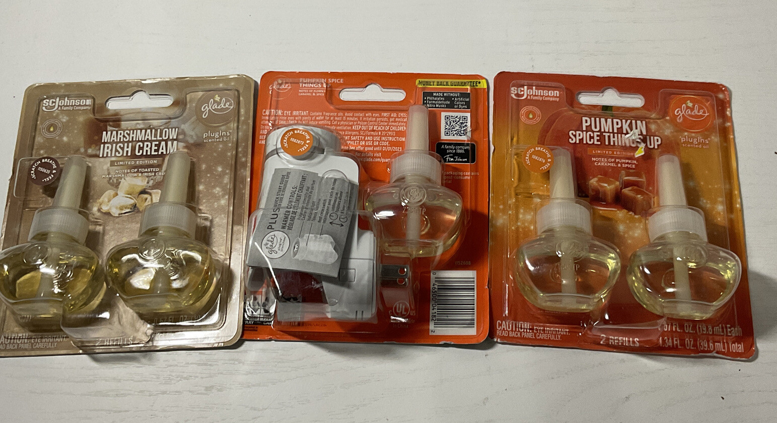 ⚡️Glade Plug Ins Pumpkin Spice Things Up 1 Warmer 5 Refills & Marshmallow