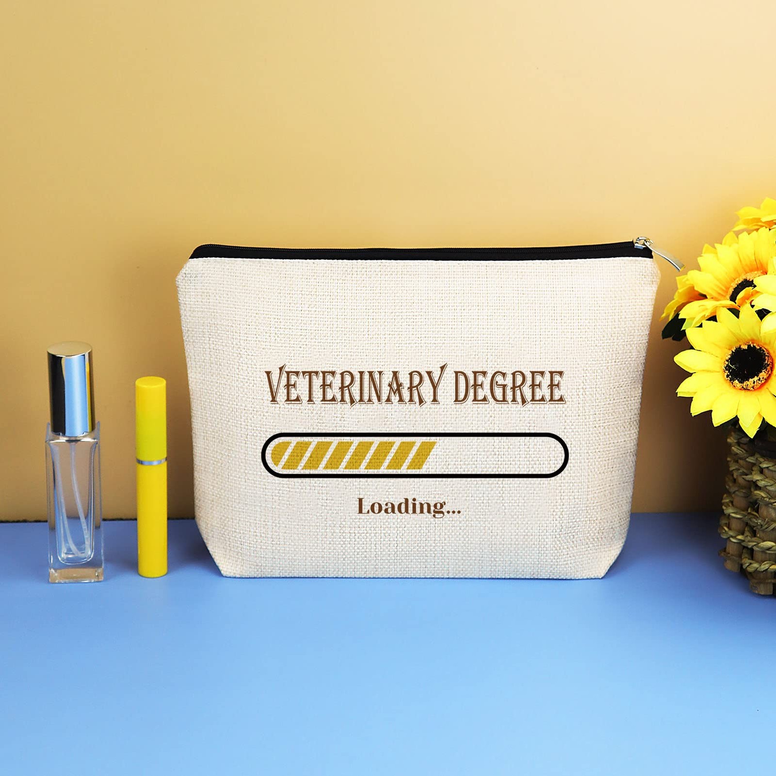 Future Veterinarian Gift Makeup Bag Appreciation s, Off White