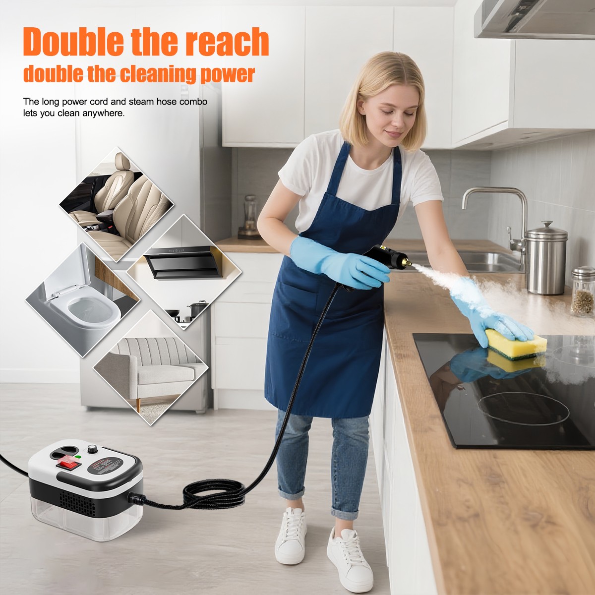 2500W Handheld Steam Cleaner High Pressure Household Car Steam Cleaning Machine