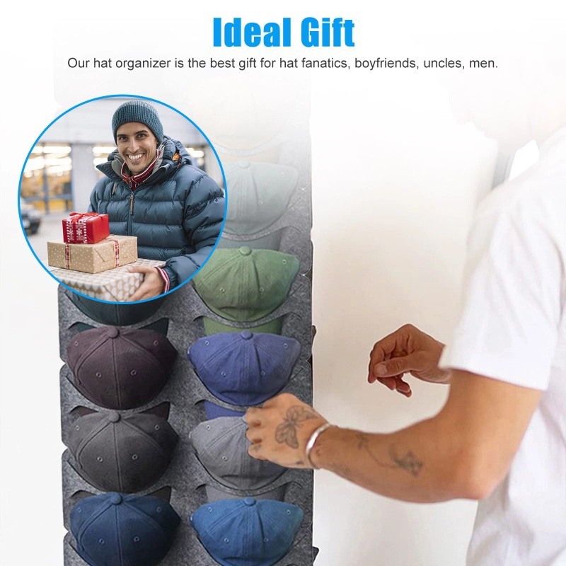 14 Hat Rack Organizer Baseball Holder Storage Hanger Door Wall Coat Caps Stands