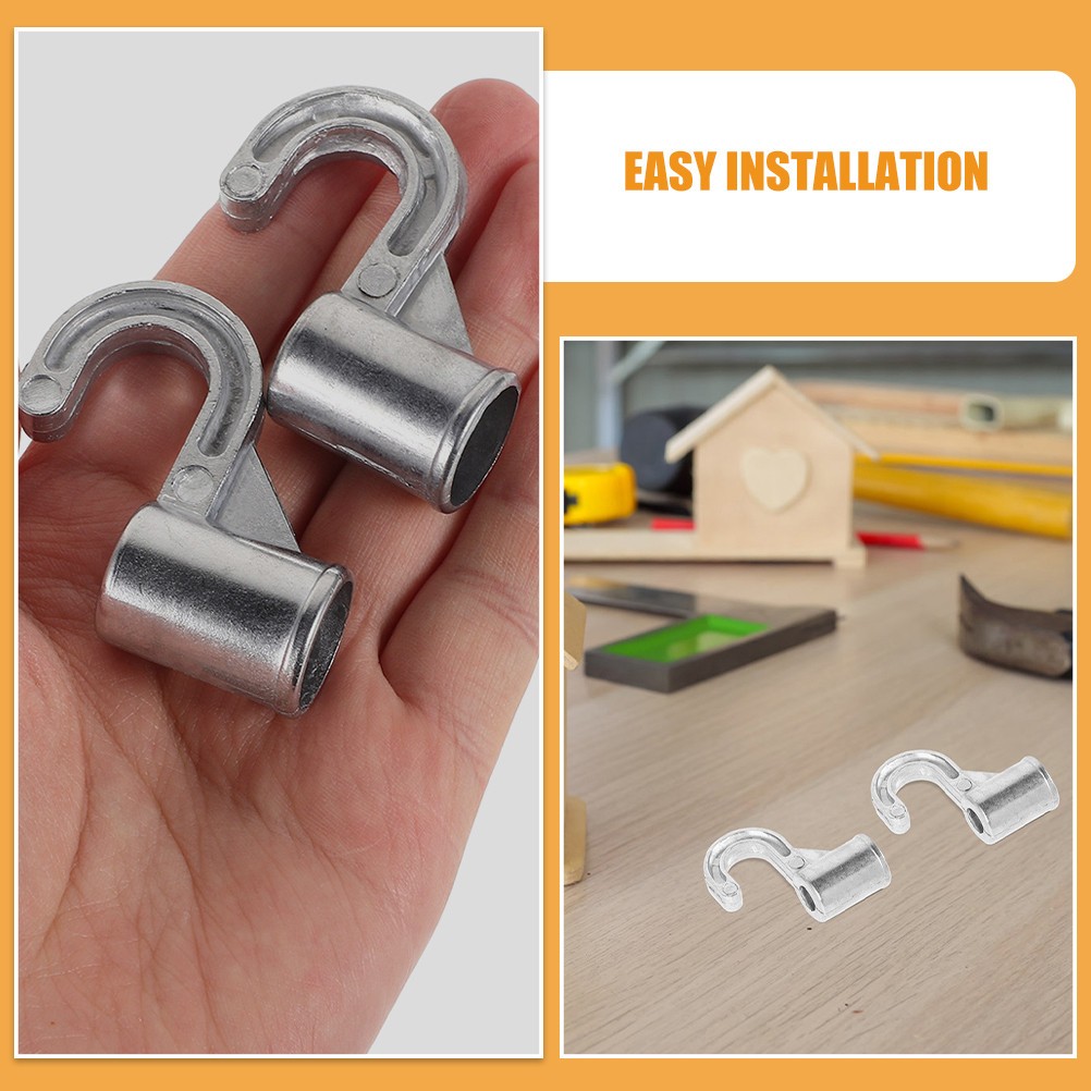 Pot Hooks Silver for Homeowners Space Saving 4Pcs 1.97X1.77X0.75In