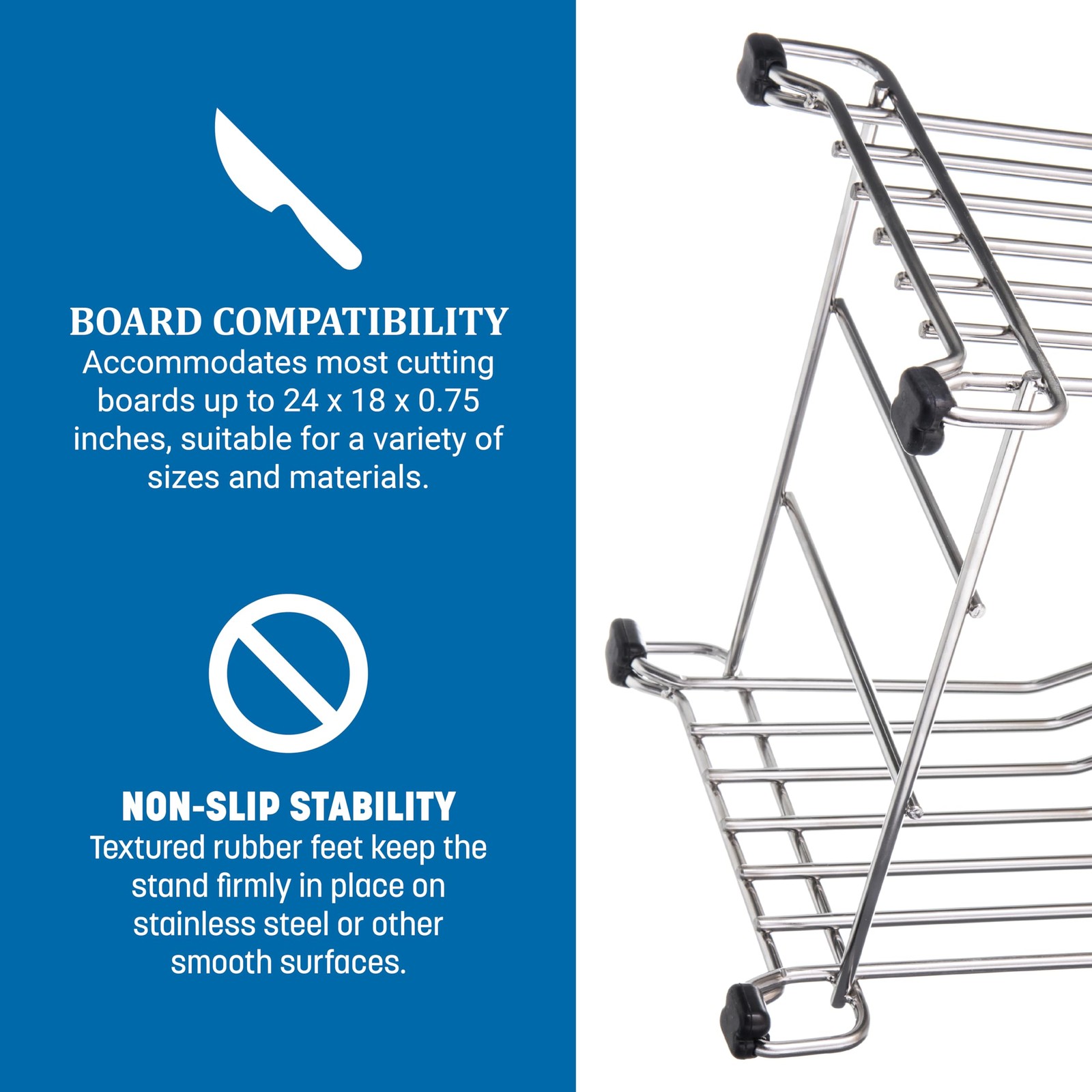 San Jamar KLRST Cutting Board Rack 10.7 in L x 11.02 in H 1-Pack