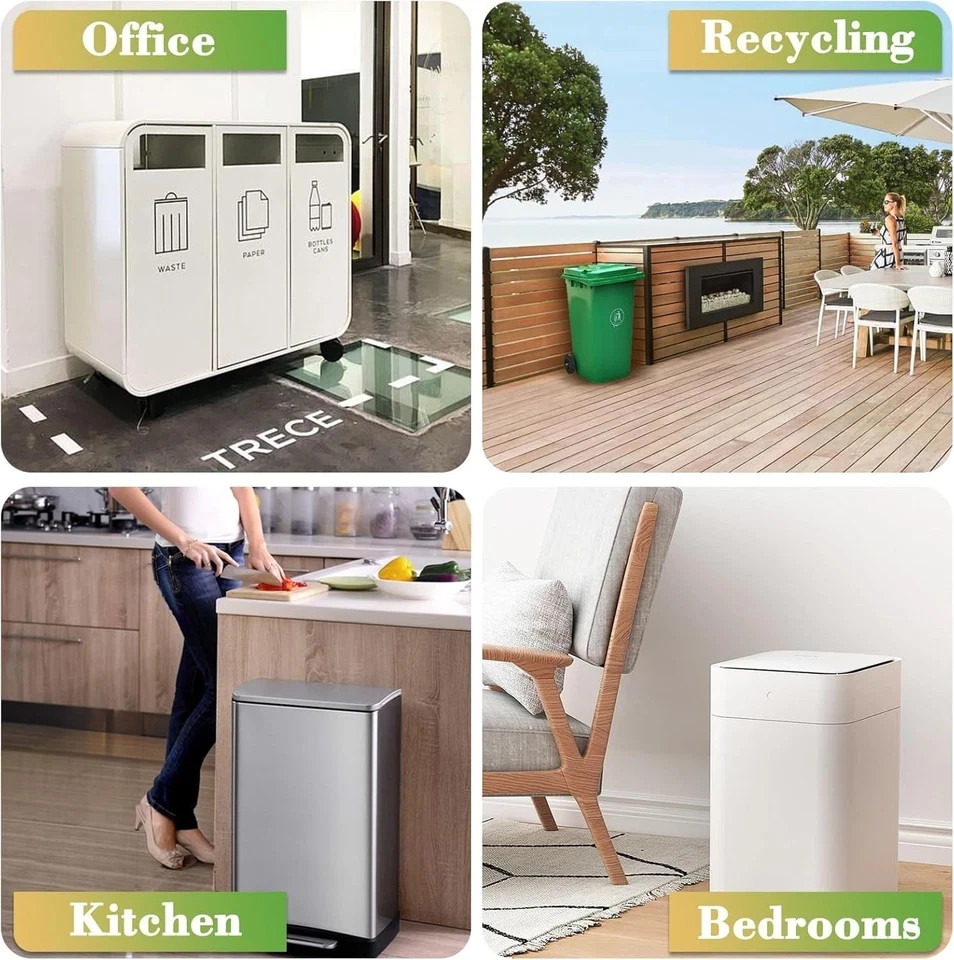 8 Gallon Biodegradable Trash Bags 80 Ct Compostable Kitchen Garbage Can Liners