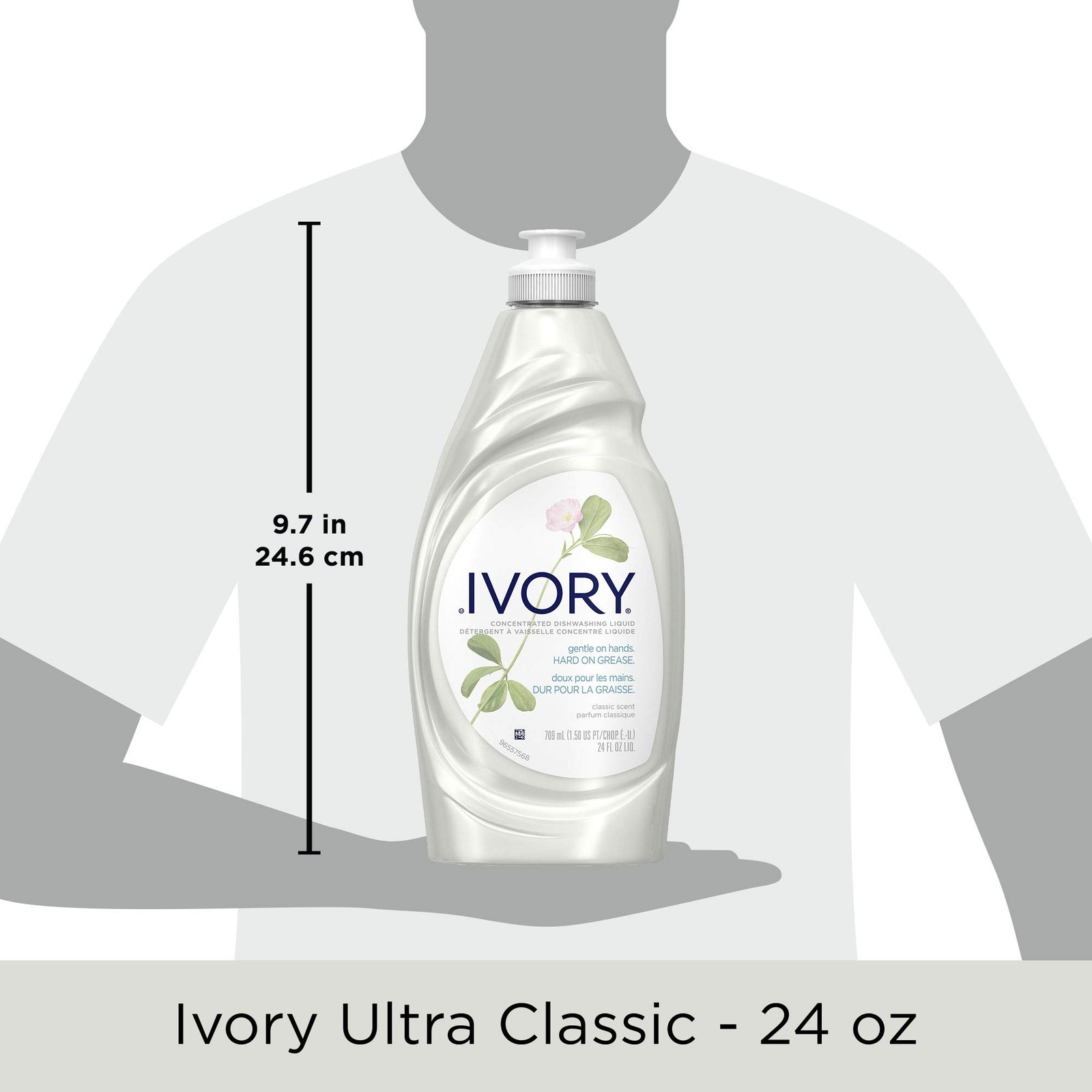 Ivory Dish Soap Original, 709mL/1.5pt/24fl oz, 3 PACK 10 Per master case
